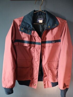 vintage Woolrich Raspberry and Navy Labelled Jacket